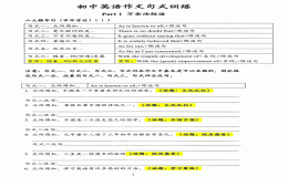 初中英语作文句式训练资料