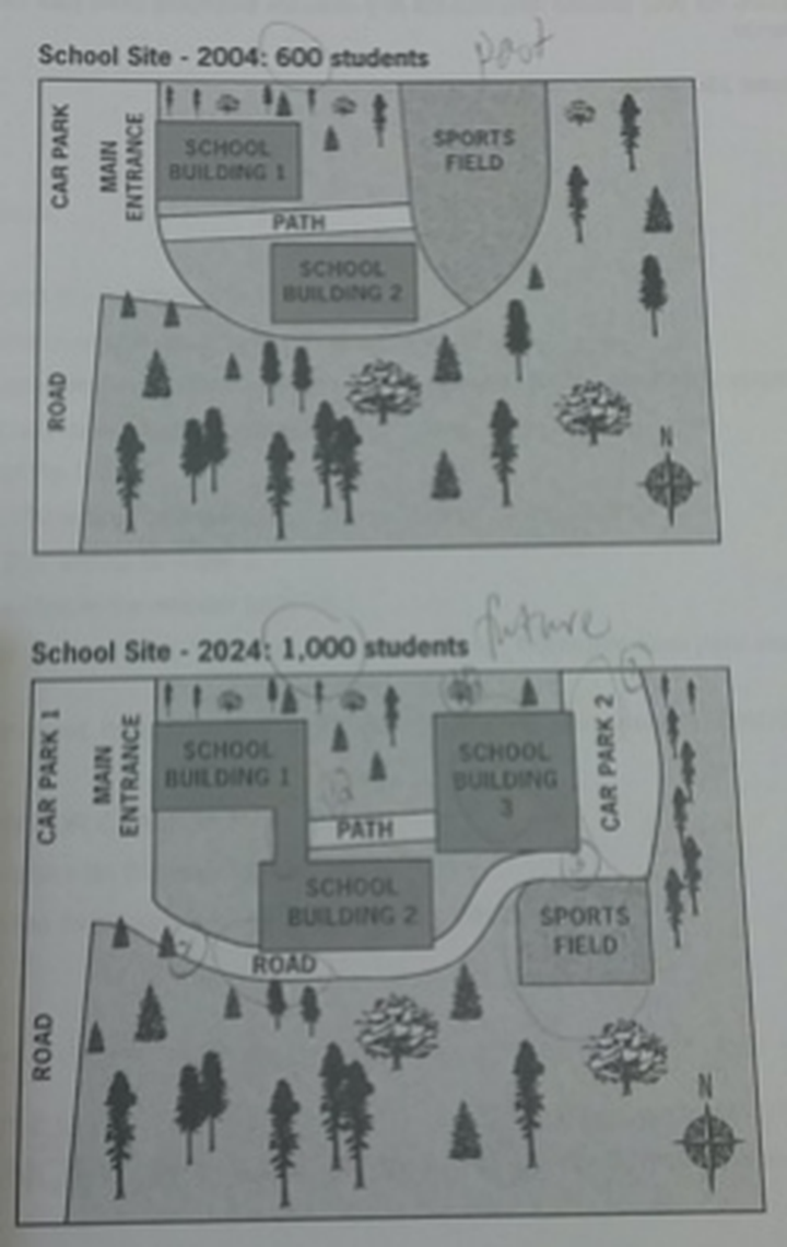 介绍学校格局的英语作文